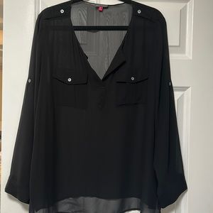 Vince Camuto Black Shear Top XL